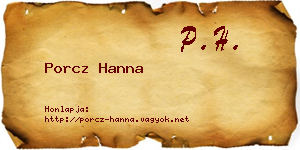Porcz Hanna névjegykártya